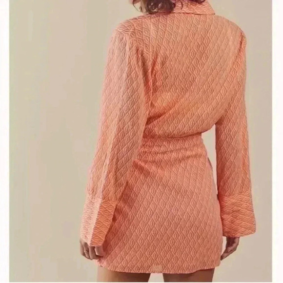 Free People Rillo Shirt Dress Wrap Skirt Bottom - Long Sleeve - Picture 2 of 13